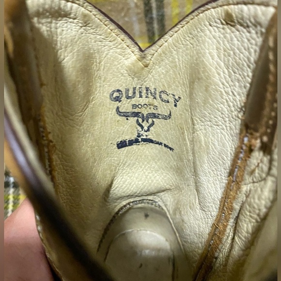 Quincy Boots Kids Leather Cowboy with Embroidered Floral Design - Picture 8 of 10